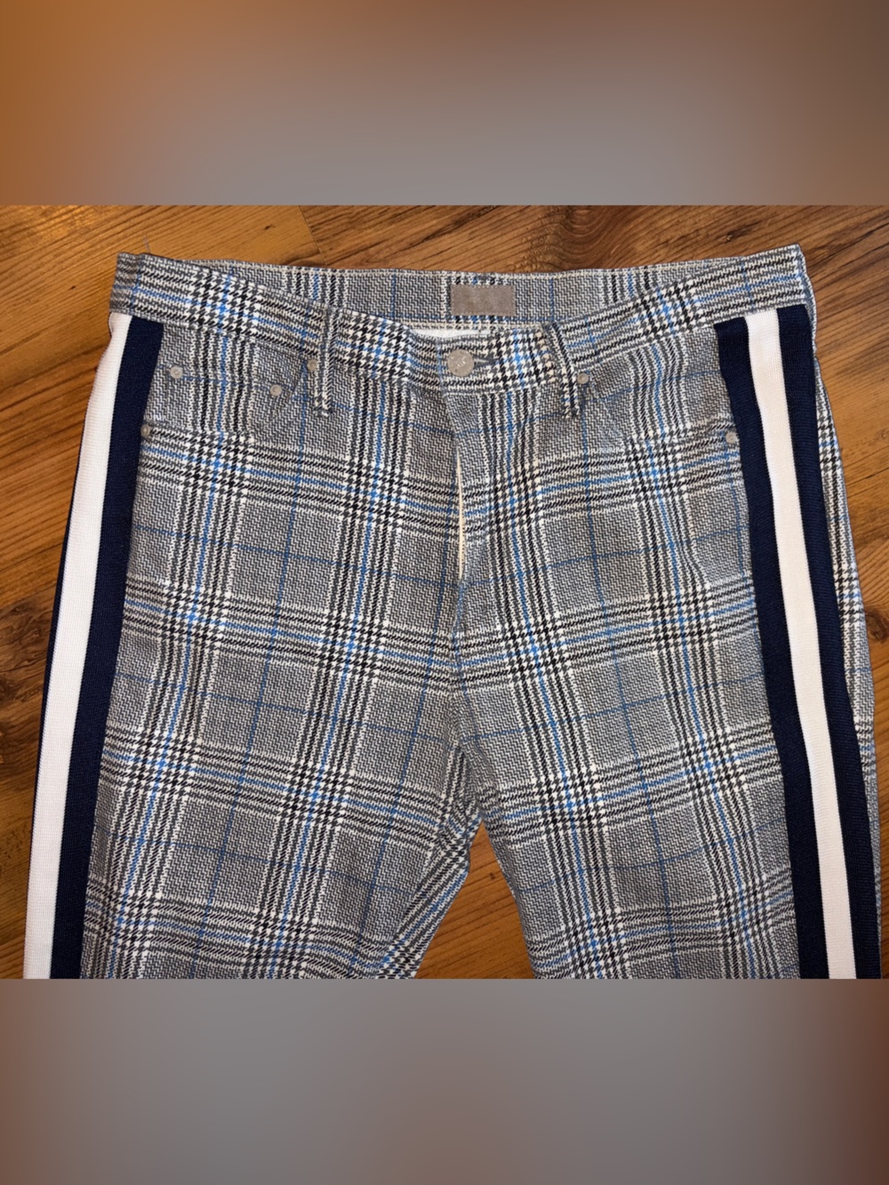 Mother Insider Ankle Plaid Tux Pants Jeans 32 - Picture 3 of 11